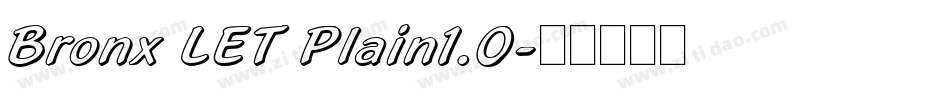 Bronx LET Plain1.0字体转换